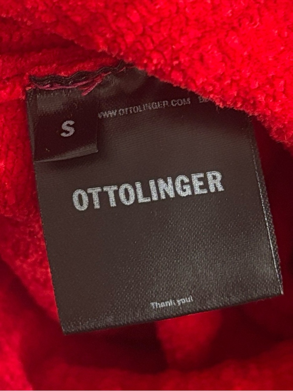 Ottolinger - Red Cropped Turtleneck Sweater with Drawstring Detail - Picture 10 of 10